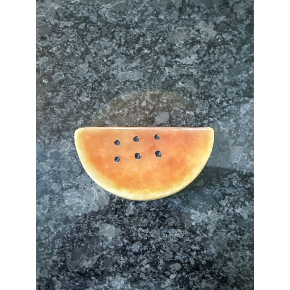 Vintage 1960’s Alabaster Onyx Carved Stone Fruit Watermelon Mcm